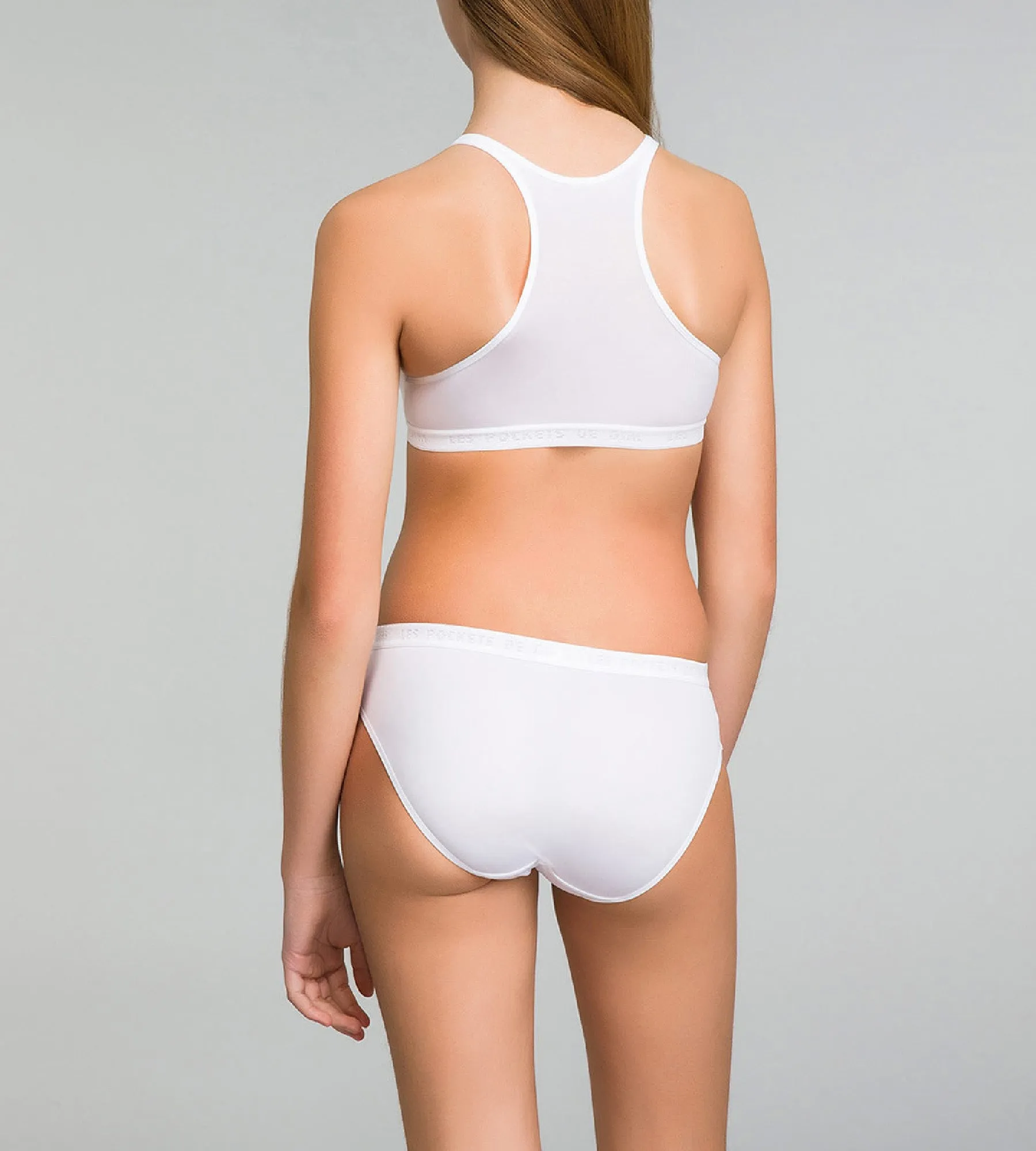 2 pack white briefs for girl - Pocket Micro
