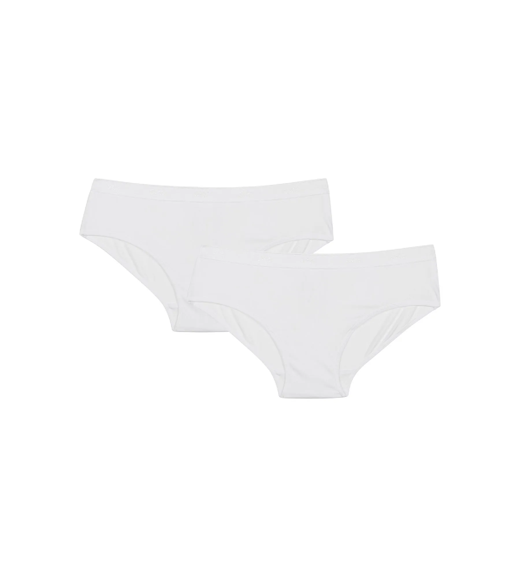 2 pack white shorties for girl- Pocket Micro