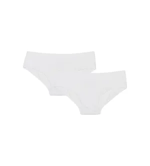 2 pack white shorties for girl- Pocket Micro
