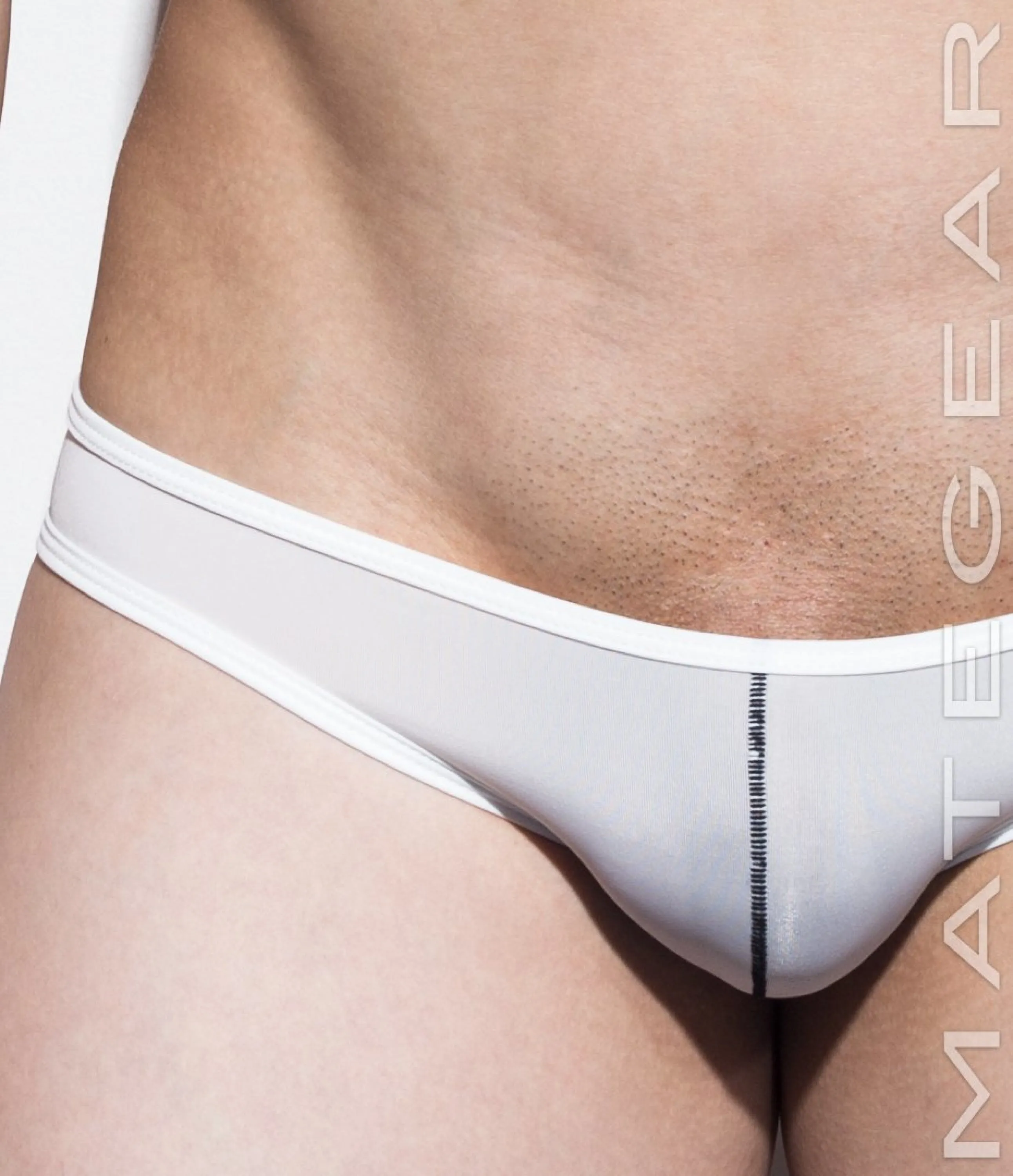 [2pc/Pack] Sexy Men's Underwear Mini Squarecut Trunks - Ran Kwang (Flat Front / Reduced Sides) (Ultra Thin Nylon Signature Series)