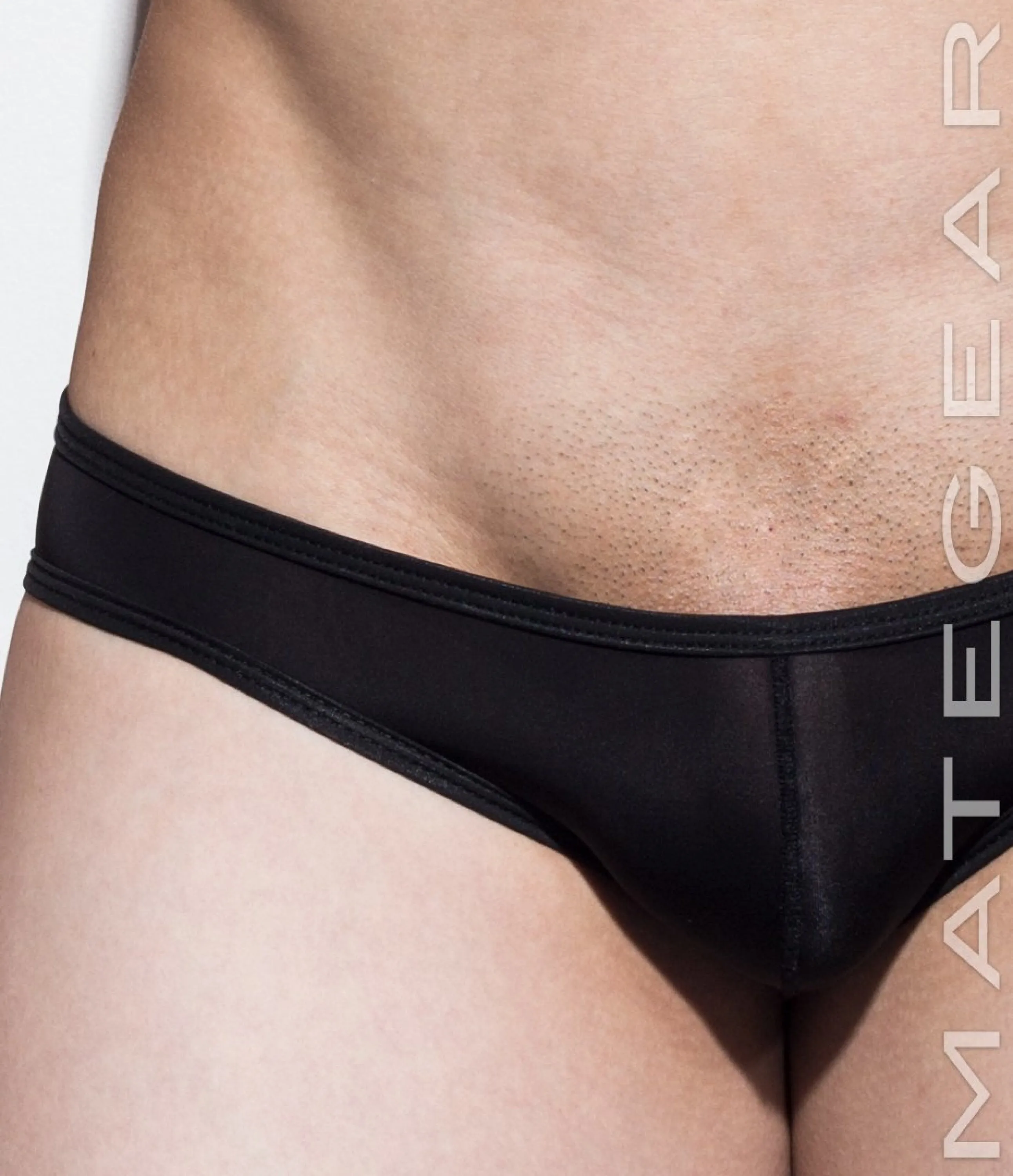 [2pc/Pack] Sexy Men's Underwear Mini Squarecut Trunks - Ran Kwang (Flat Front / Reduced Sides) (Ultra Thin Nylon Signature Series)