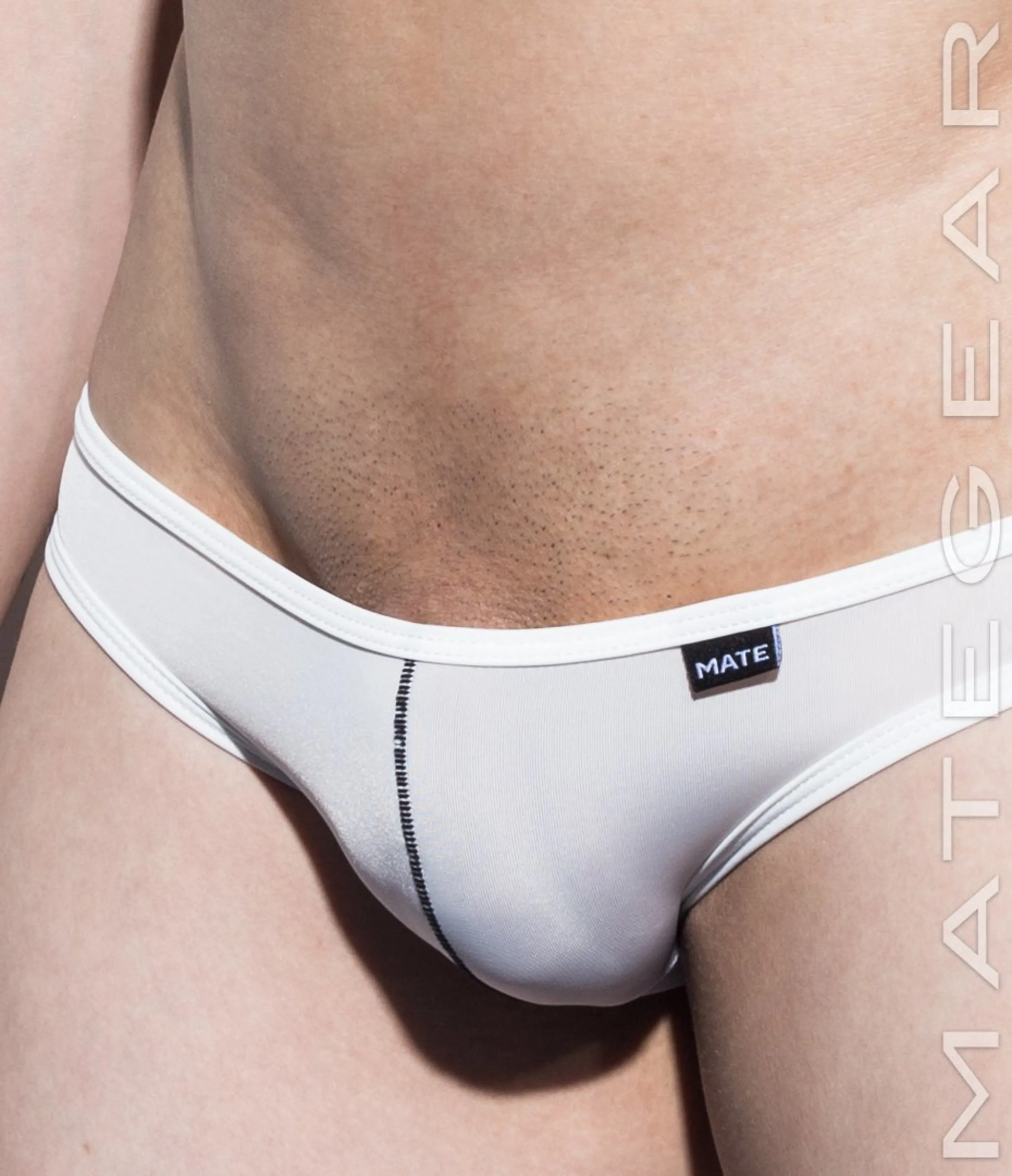 [2pc/Pack] Sexy Men's Underwear Mini Squarecut Trunks - Ran Kwang (Flat Front / Reduced Sides) (Ultra Thin Nylon Signature Series)