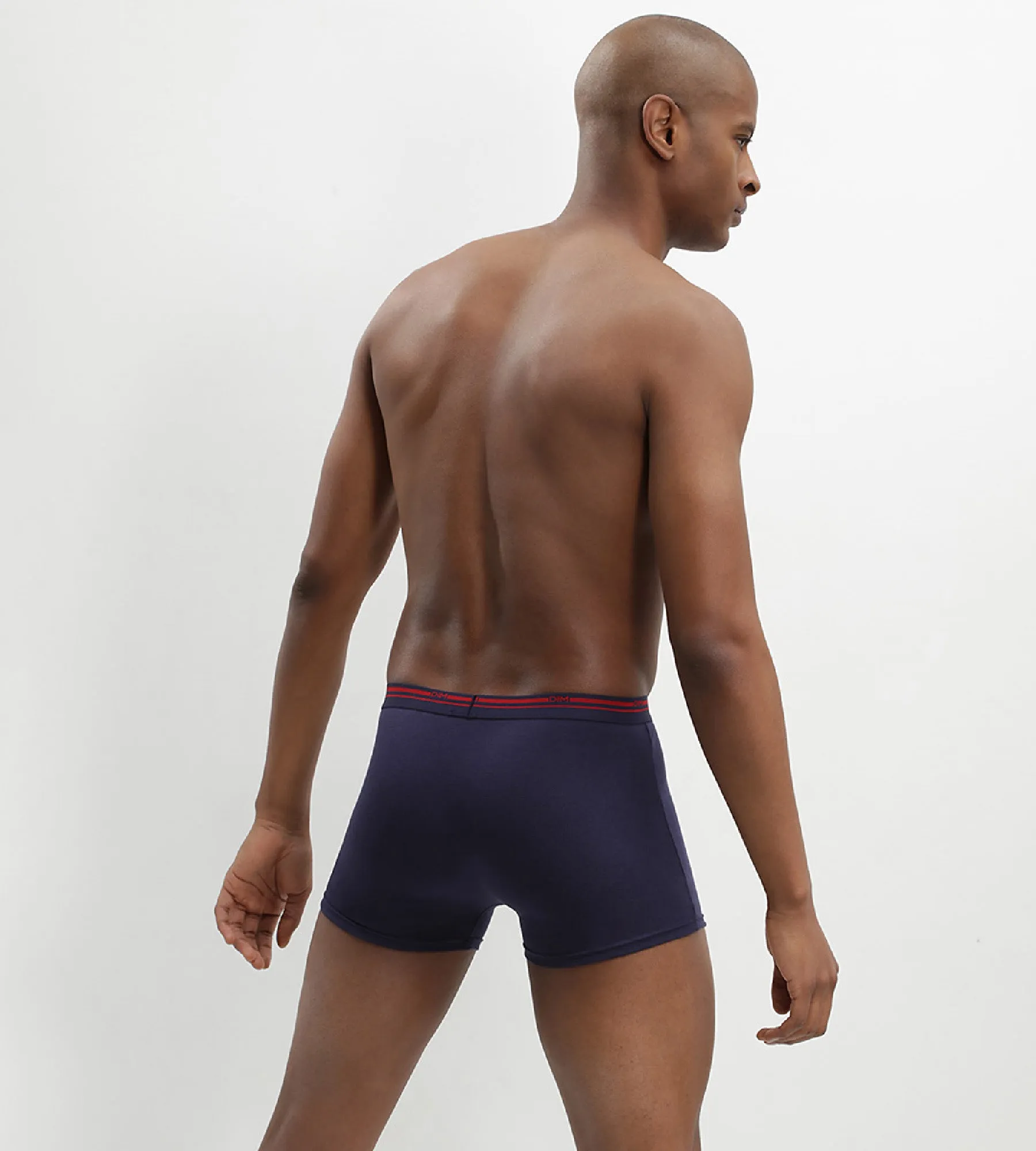 3 Pack stretch cotton trunks Denim Blue and Lava Red Daily Colors