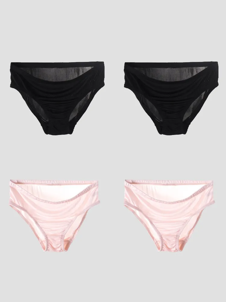 4Pcs Mulberry Silk Knitted Panties (Bra NOT Included)