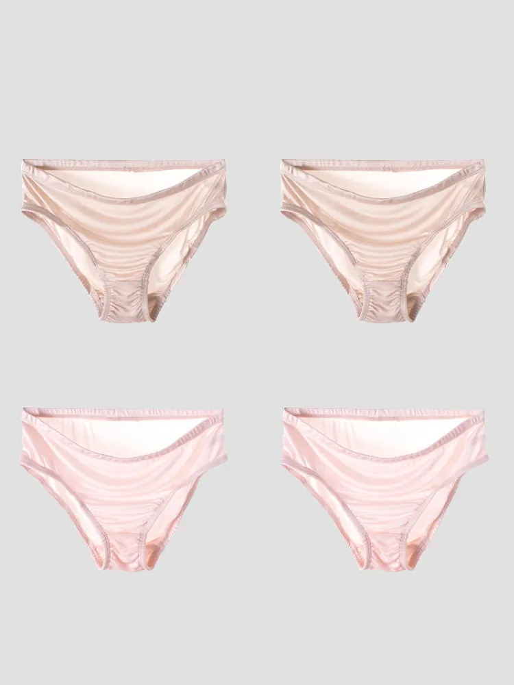 4Pcs Mulberry Silk Knitted Panties (Bra NOT Included)