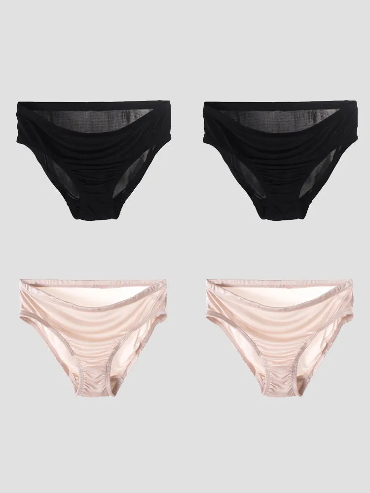 4Pcs Mulberry Silk Knitted Panties (Bra NOT Included)