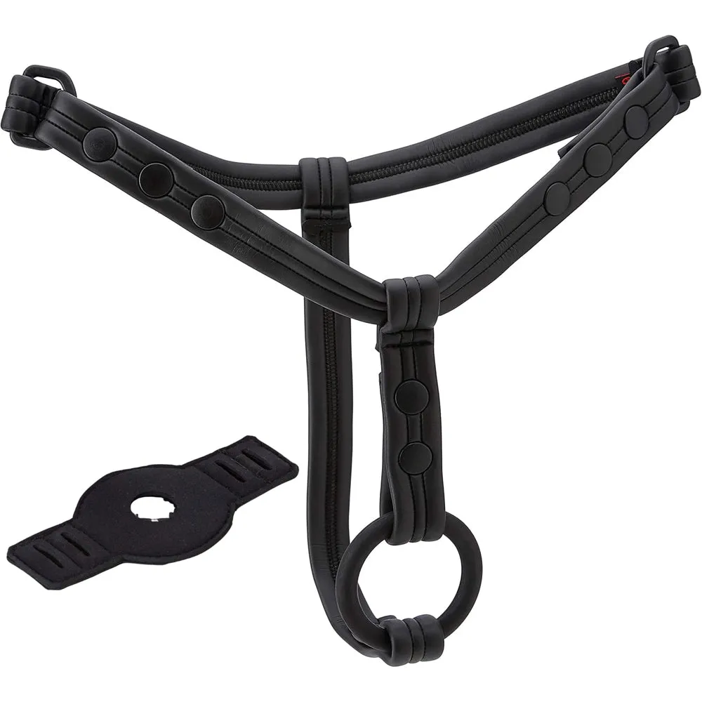 665 Neoprene Butt Plug Harness with Plug Adapter