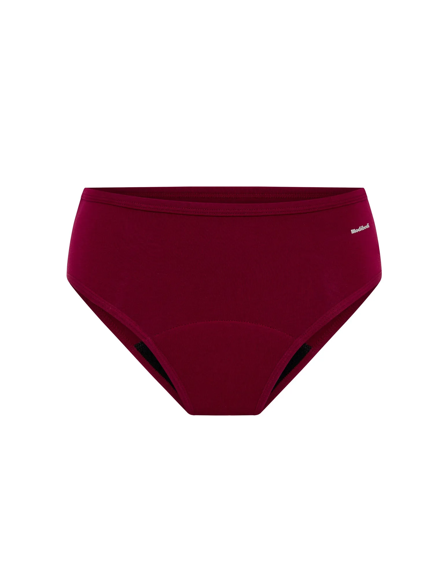 Basic Mid-Rise Brief Moderate Beet Red