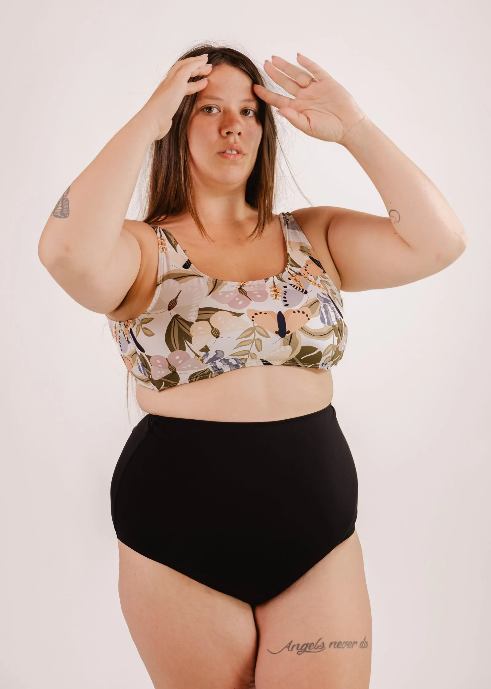 Bermudes Black extra high waisted bikini bottom