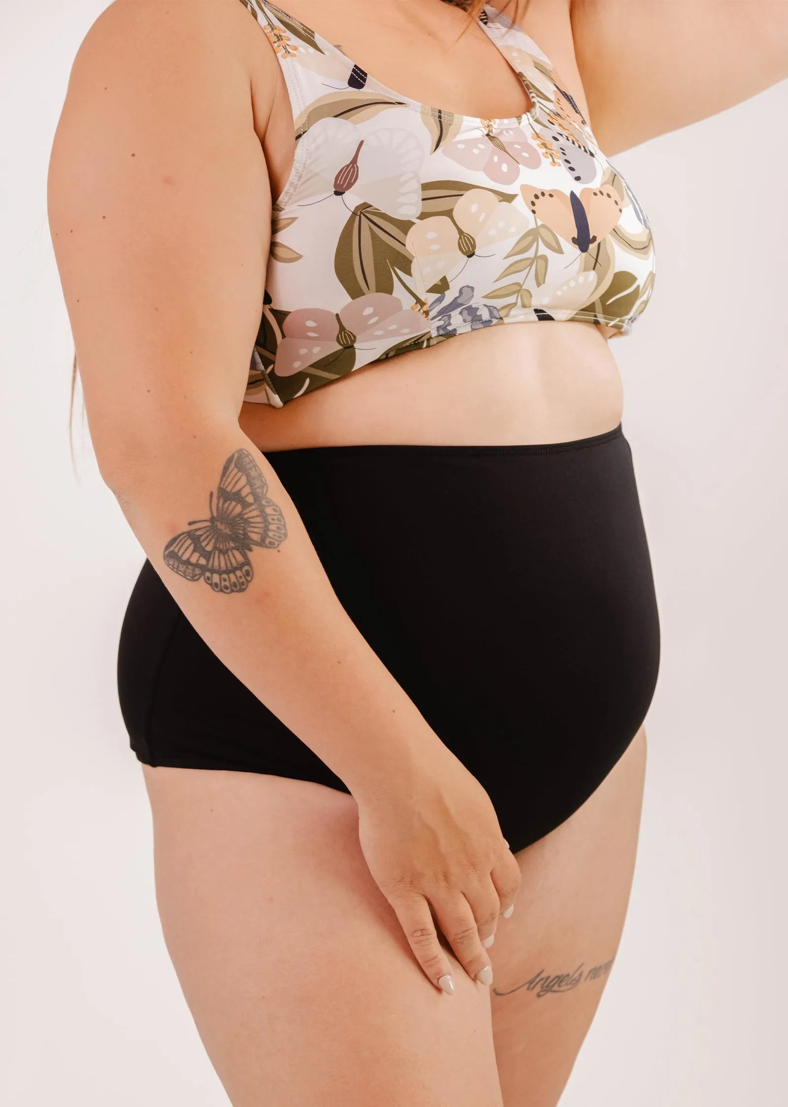 Bermudes Black extra high waisted bikini bottom