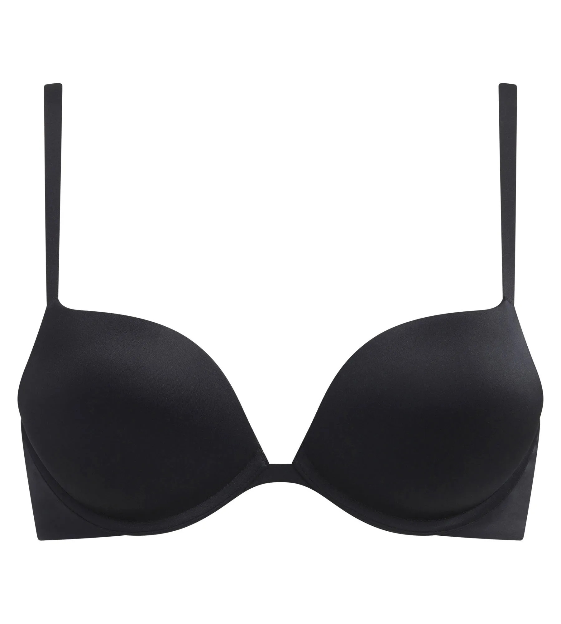 Black microfibre underwired push-up bra Dim Beyond Sexy