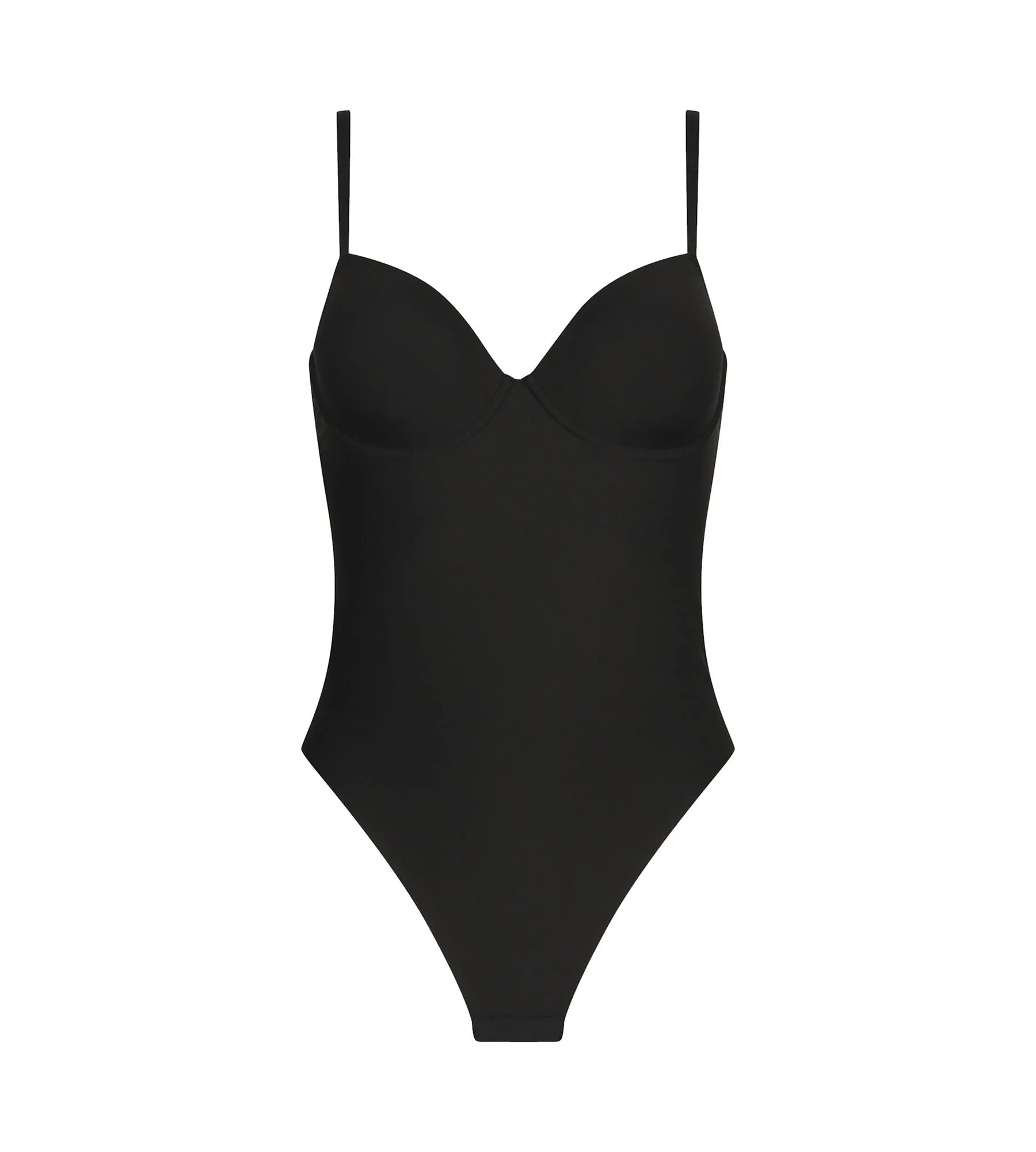Body string effet sculptant en microfibre Noire Dim Silhouette Invisible