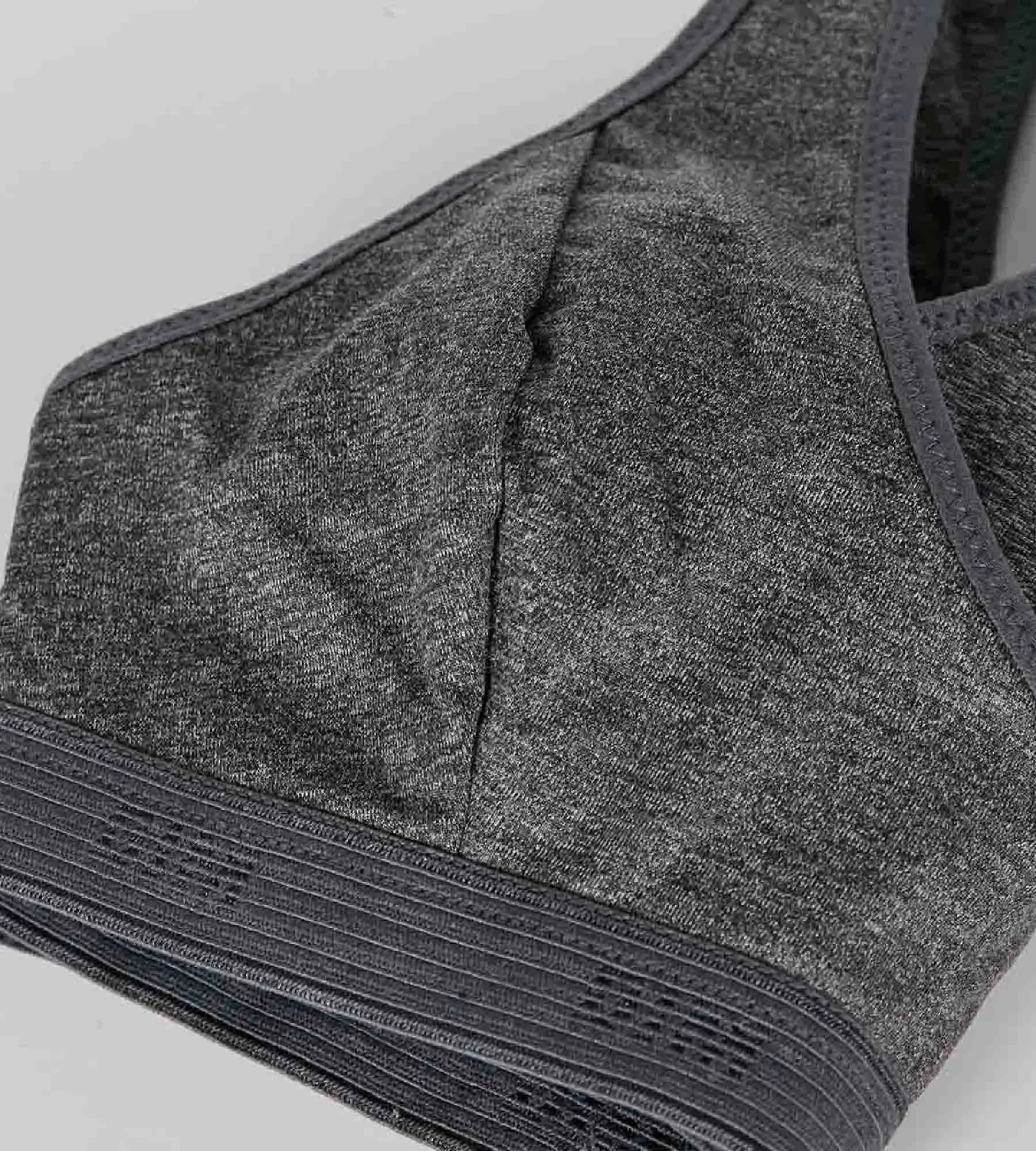 Brassière de sport pour fille Gris Chiné Foncé en microfibre Dim Micro