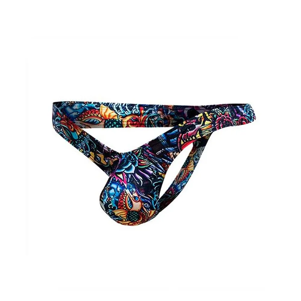 C4M Pouch Enhancing Men's Thong Provocative - Tattoo