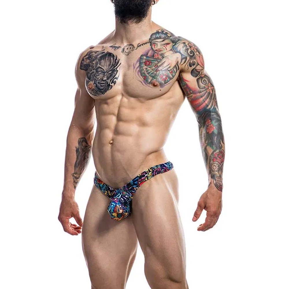 C4M Pouch Enhancing Men's Thong Provocative - Tattoo