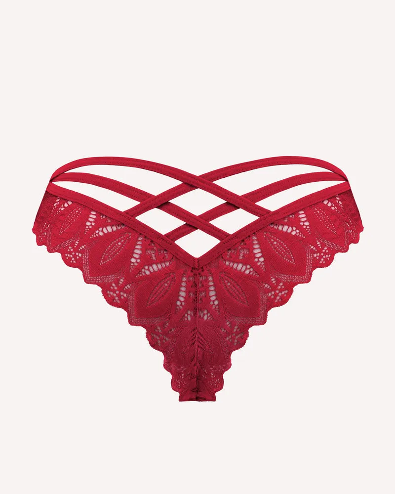 Cheeky Panties Lace Criss Cross Underwear