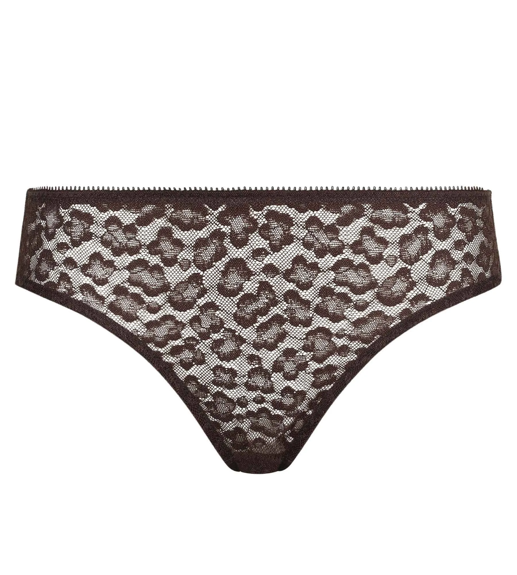 Chocolate Leopard Lace Midi Brief Dim Generous Limited Edition