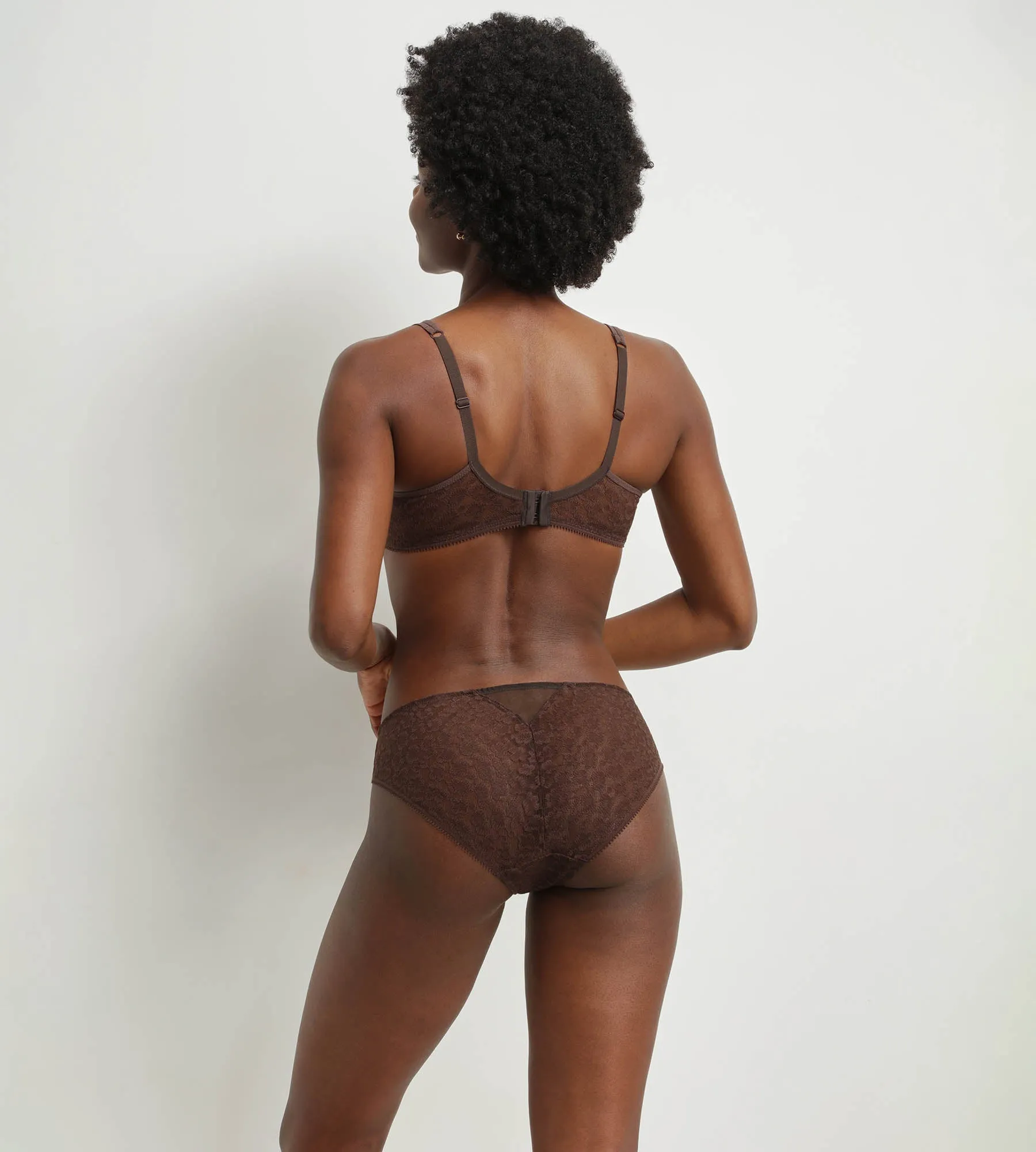 Chocolate Leopard Lace Midi Brief Dim Generous Limited Edition