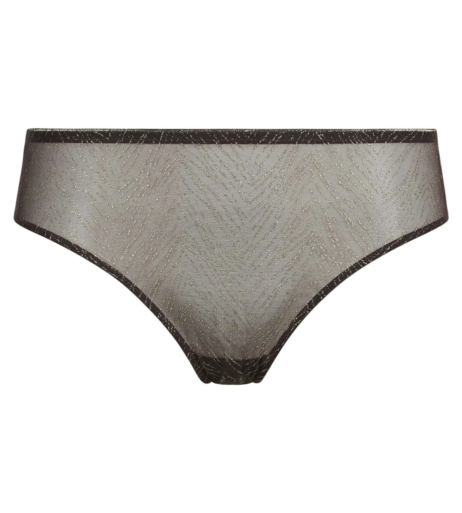 Chocolate tulle panties with gold stripes Dim Generous Limited Edition