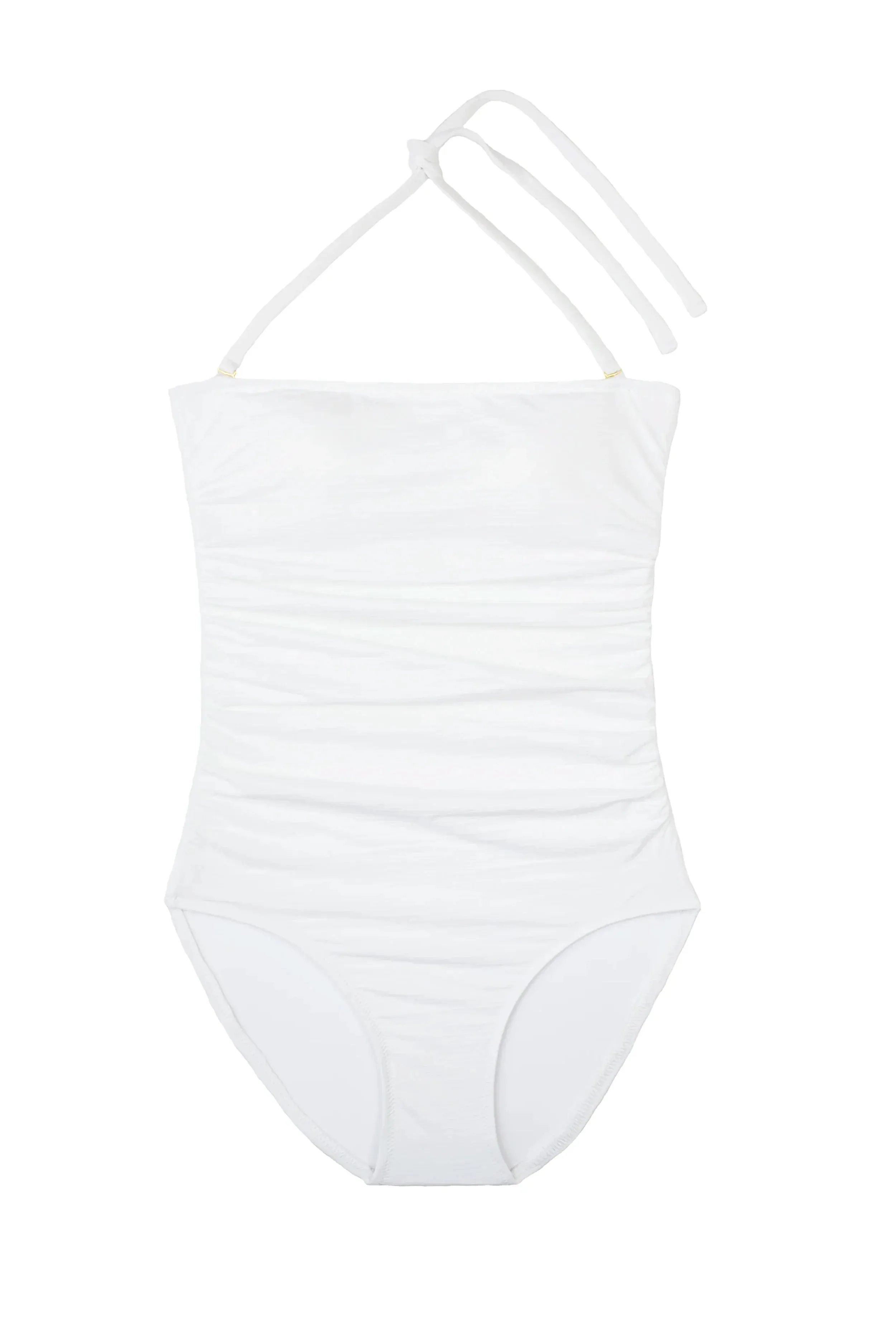 Classic Bandeau One-Piece  |  Textured White