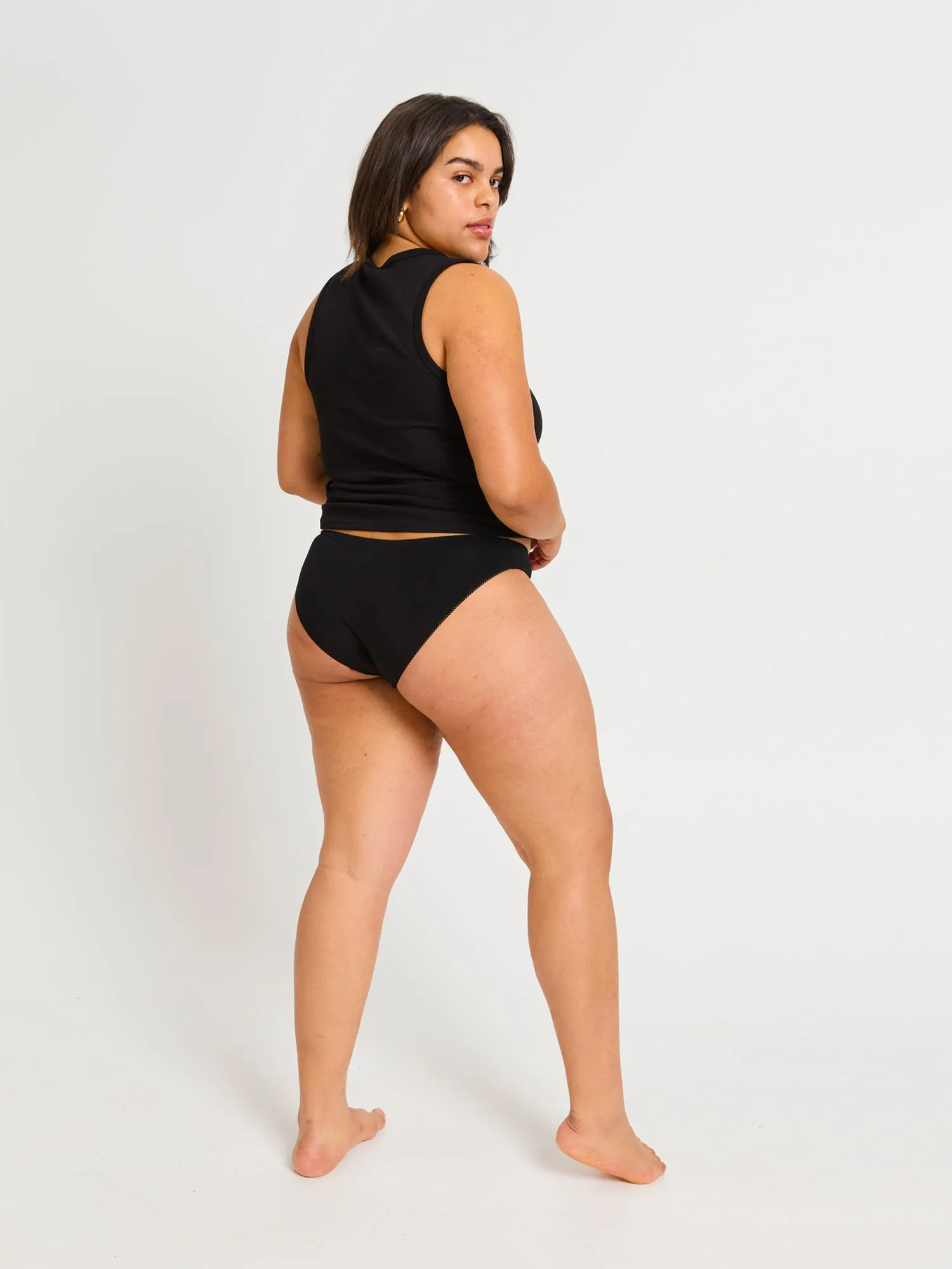 Classic Cheeky Brief Light Black
