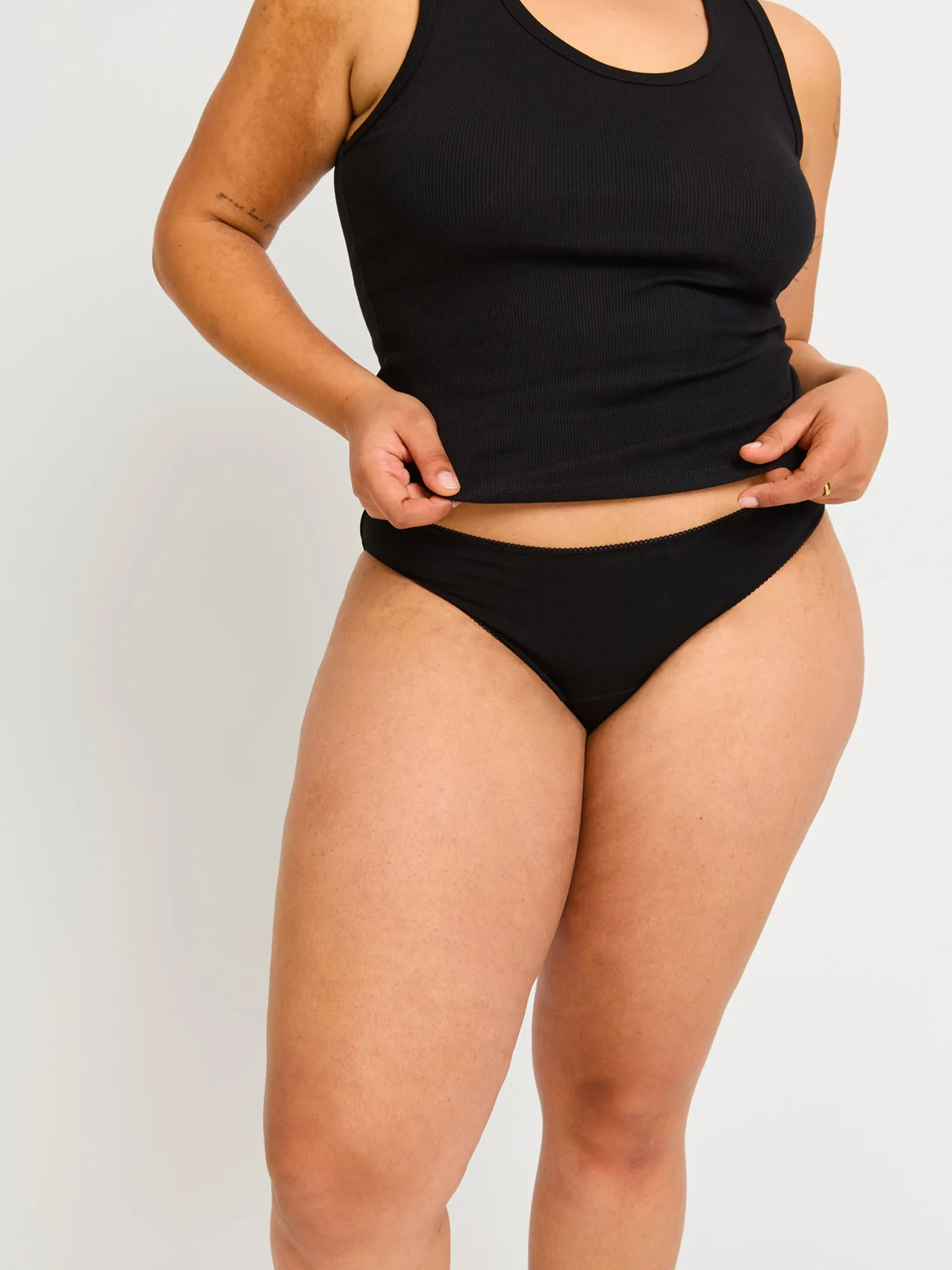 Classic Cheeky Brief Light Black