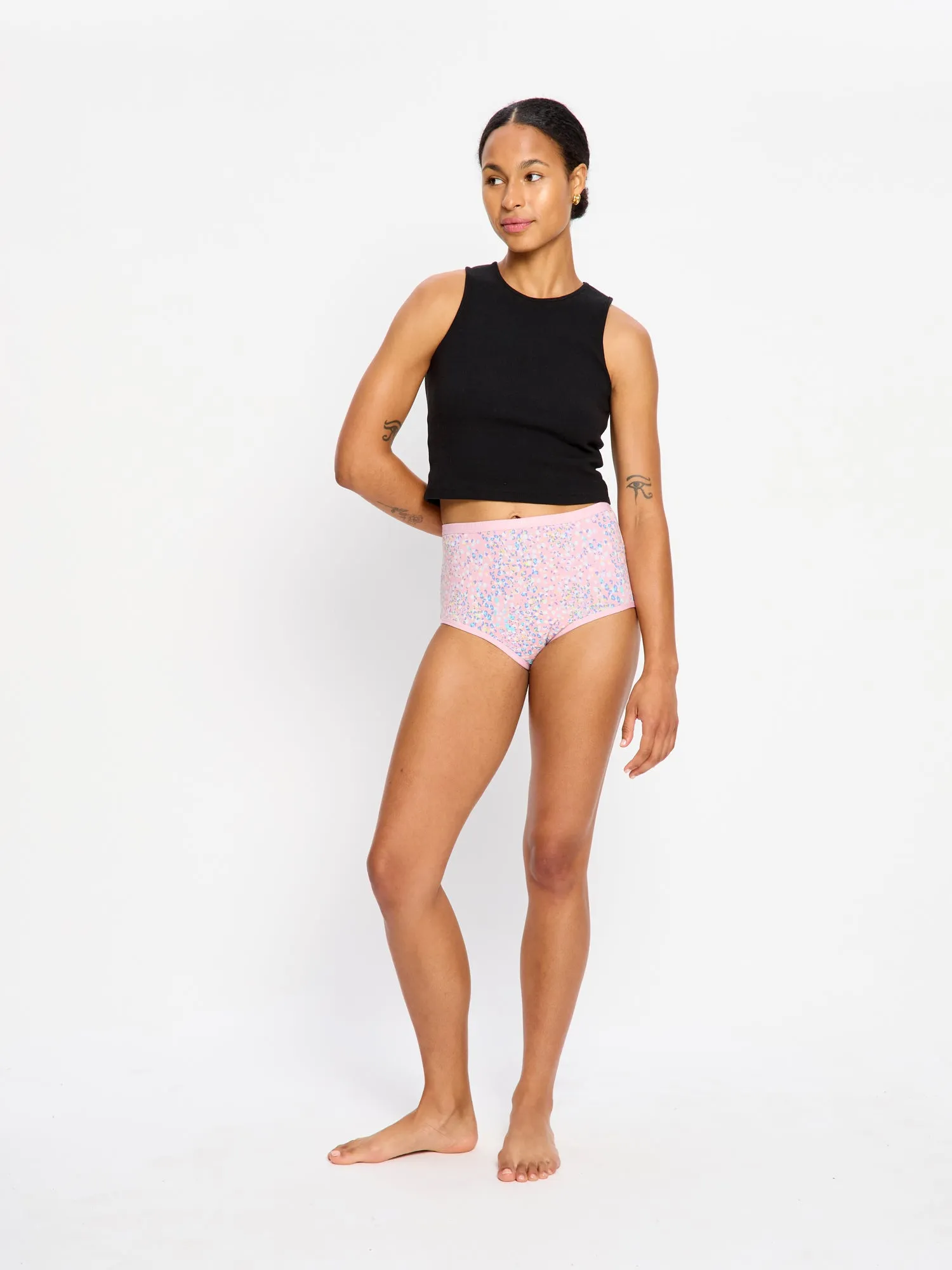 Classic Full Brief Moderate Flore Pink