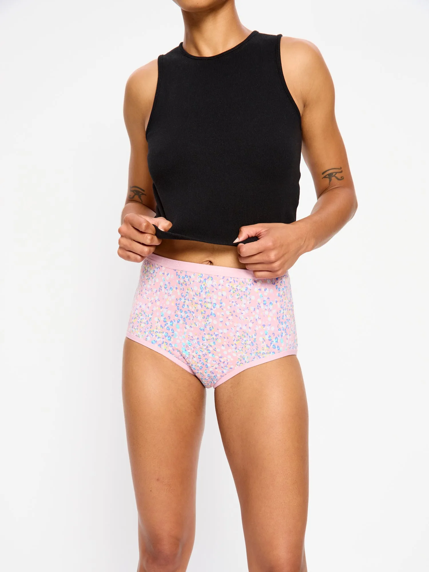 Classic Full Brief Moderate Flore Pink