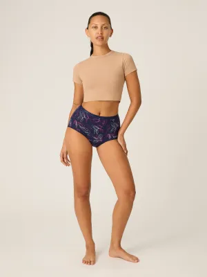 Classic Full Brief Moderate Passion Vine Navy