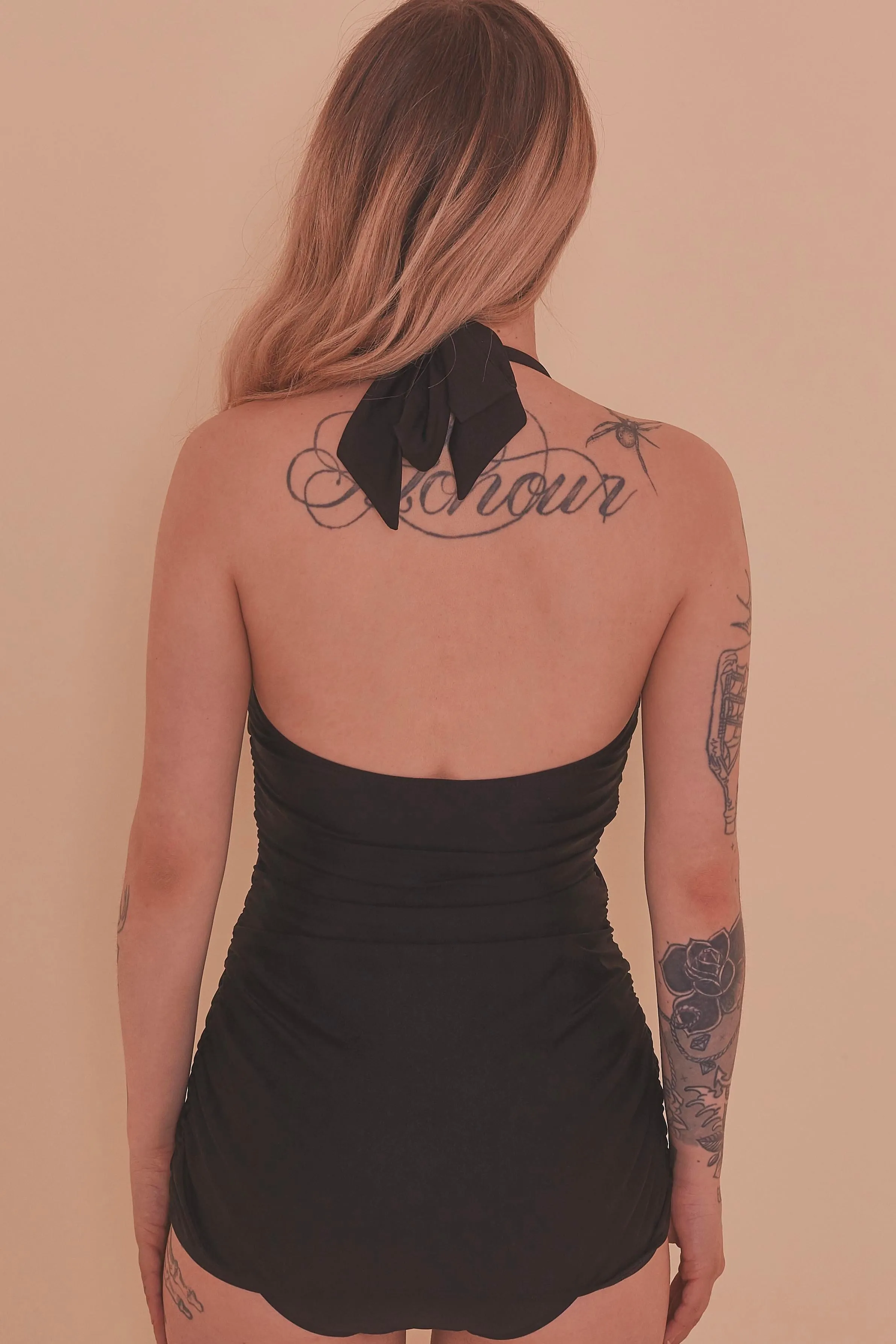 Collectif High Shine Ruched Skirted Swimsuit