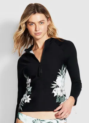Copacabana Long Sleeve Rash Sun Vest - Black