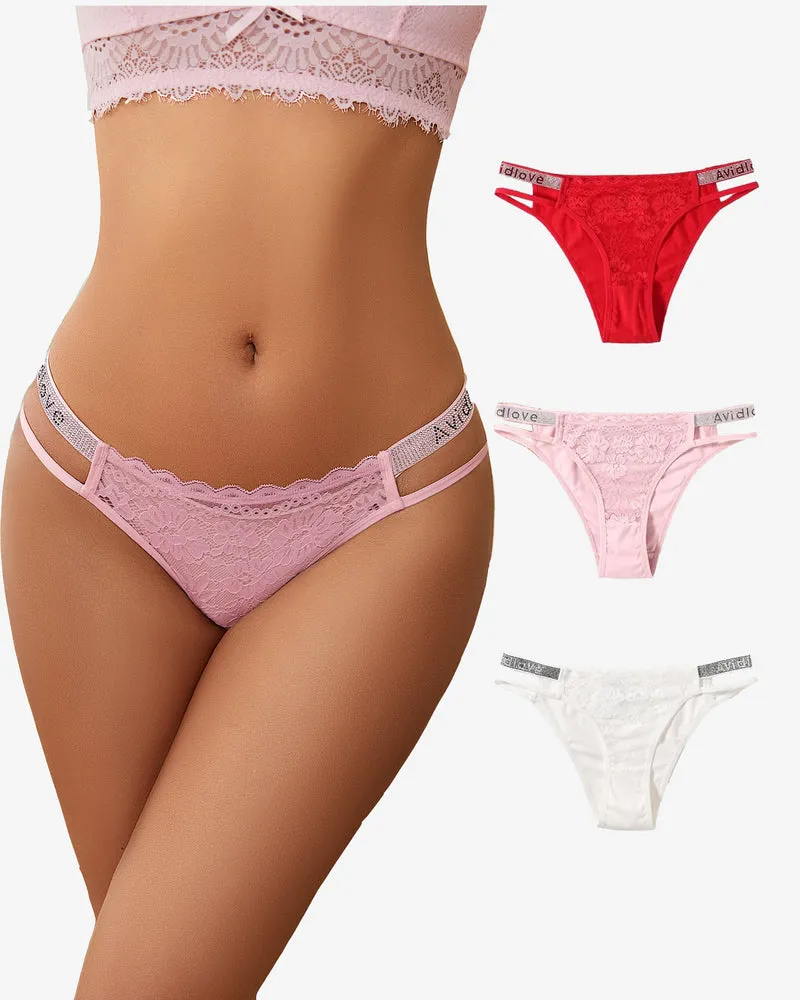 Cotton Panties Floral Lace Hipster