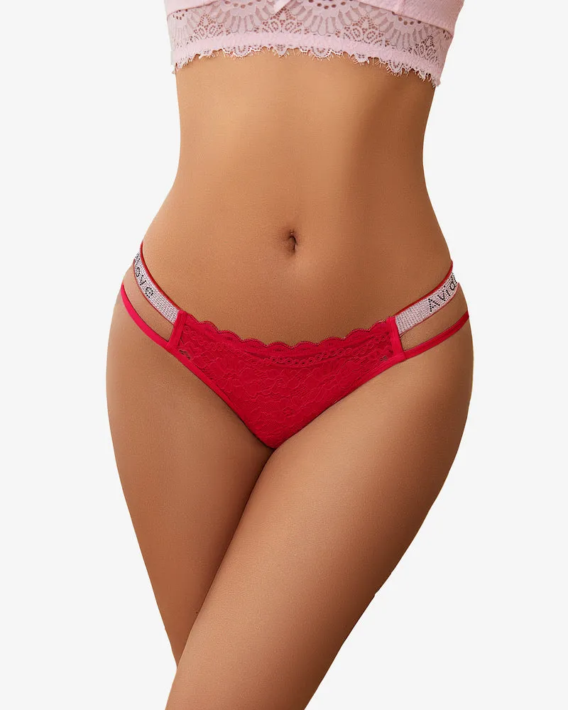 Cotton Panties Floral Lace Hipster