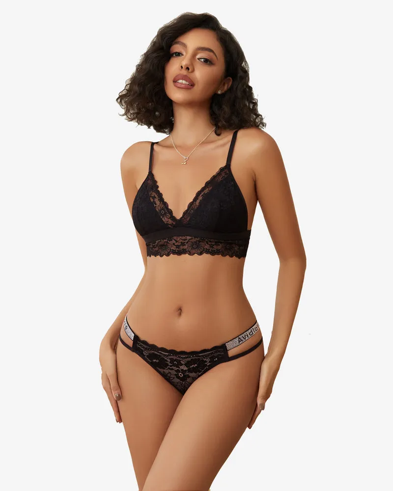Cotton Panties Floral Lace Hipster