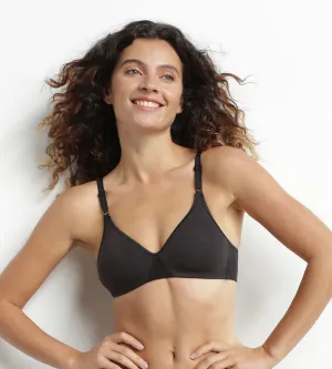 Cotton triangle bra Black Dim Daily