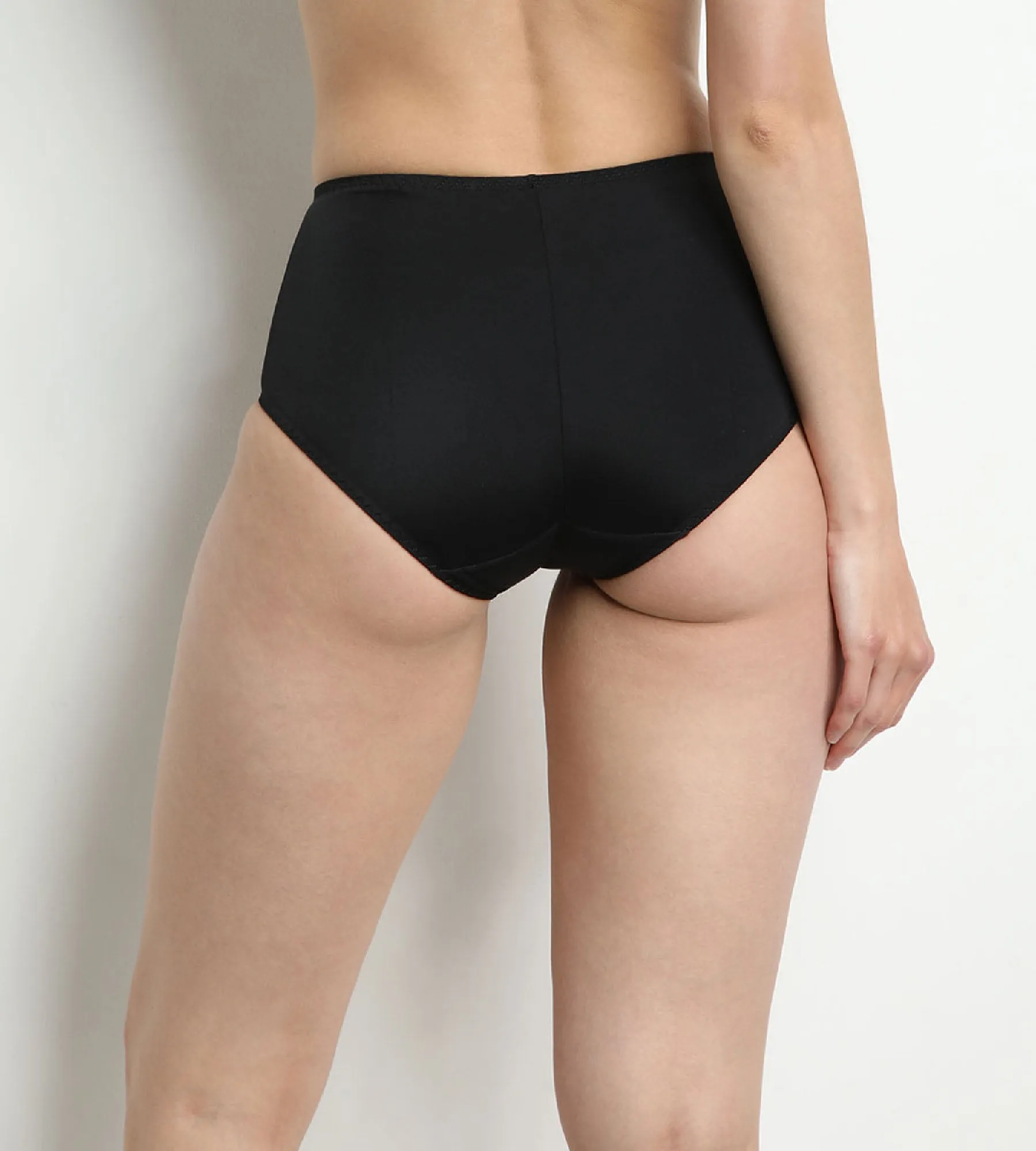 Culotte ventre plat taille haute noir Dim Silhouette Essentiel