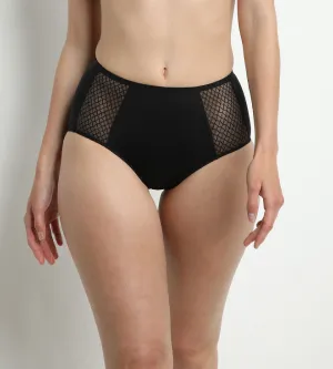 Culotte ventre plat taille haute noir Dim Silhouette Essentiel
