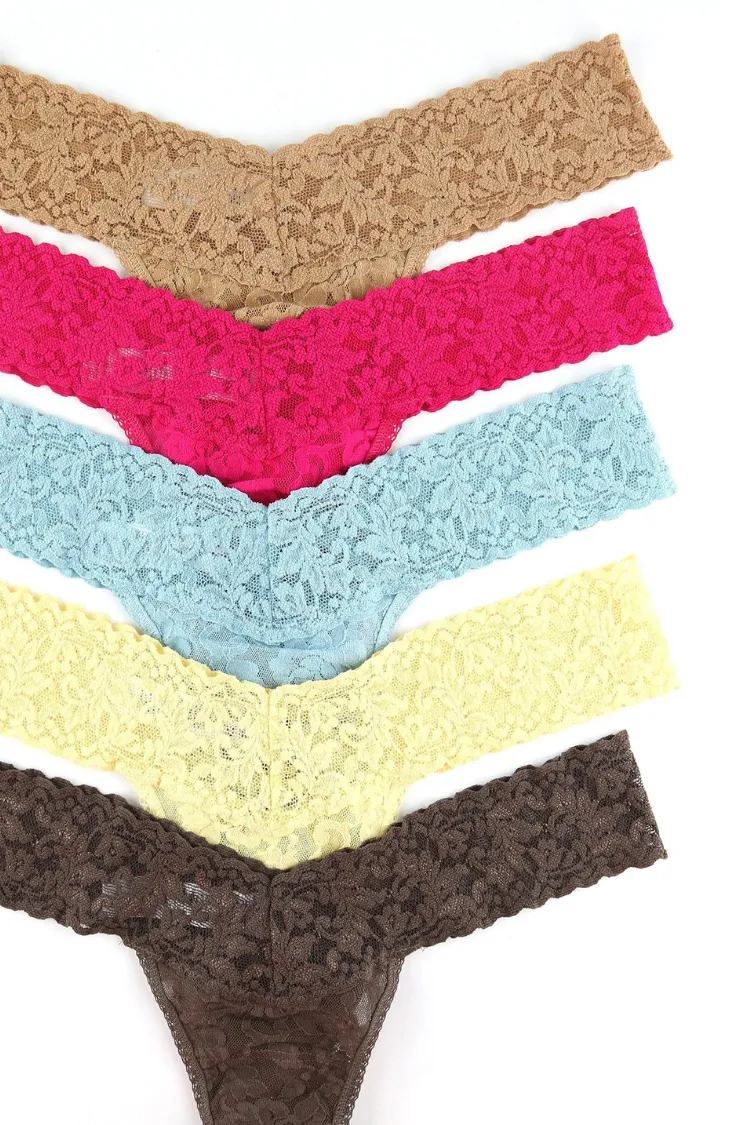 Desire 5-Pack Lace Low Rise Thongs