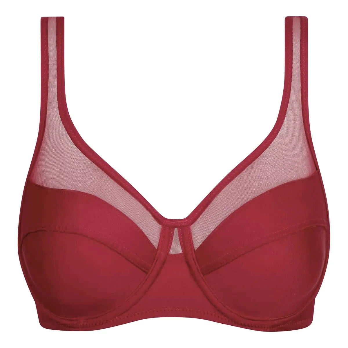 Dim Generous Bordeaux microfibre full cup underwired bra