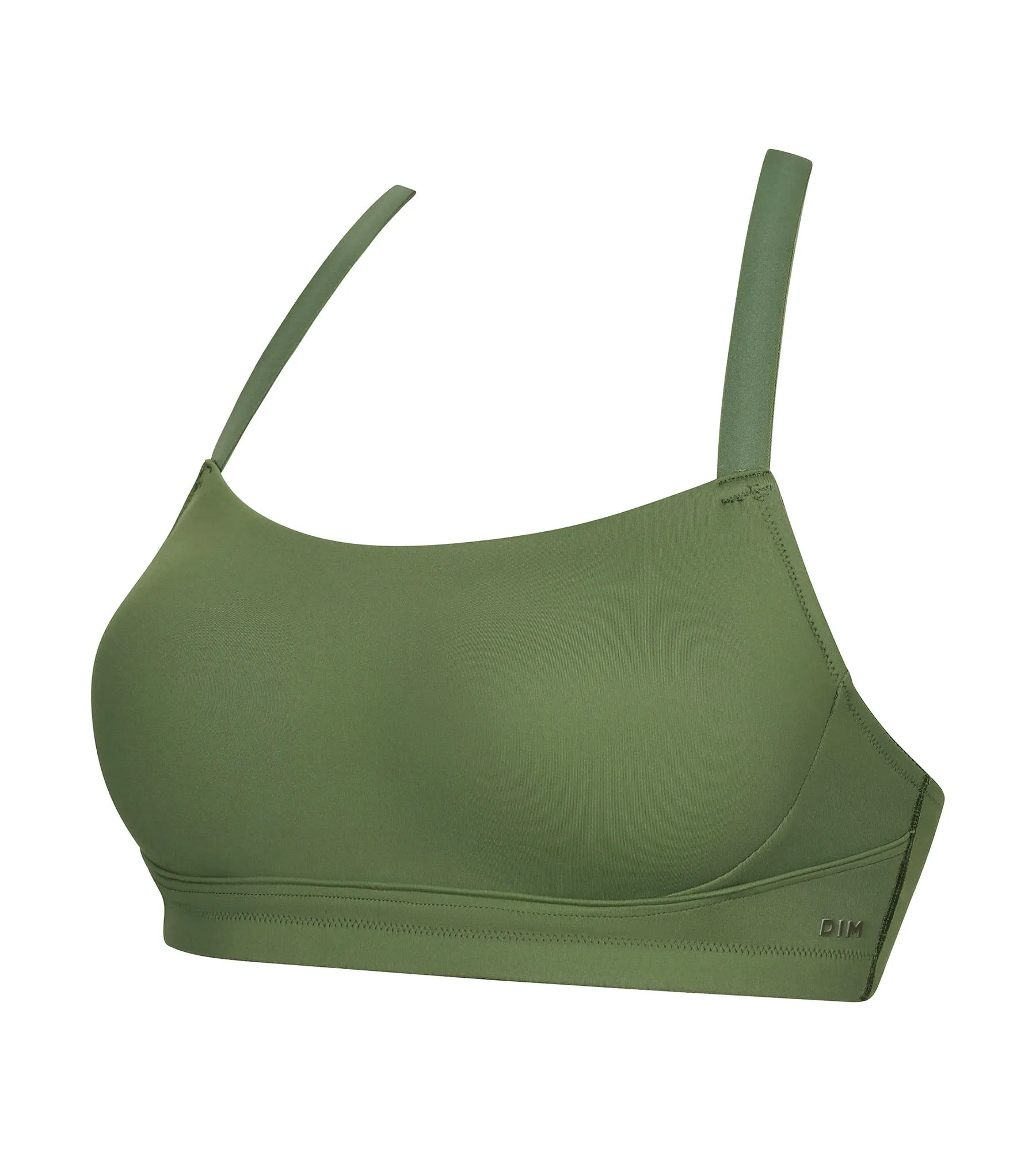 Dim Move Khaki sculpting microfibre sports bra