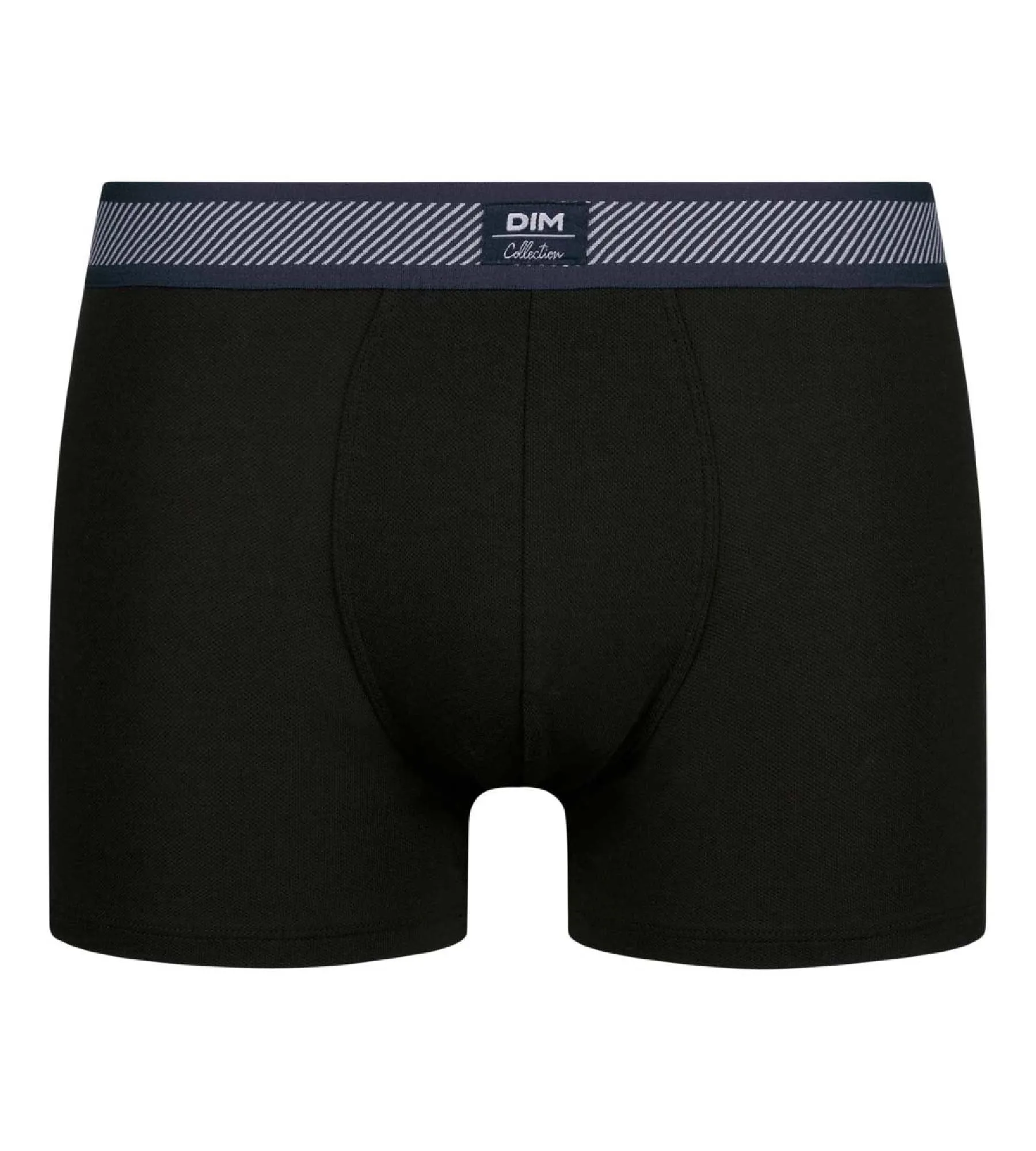 Dim Smart Black Men's cotton modal boxer with striped waistband