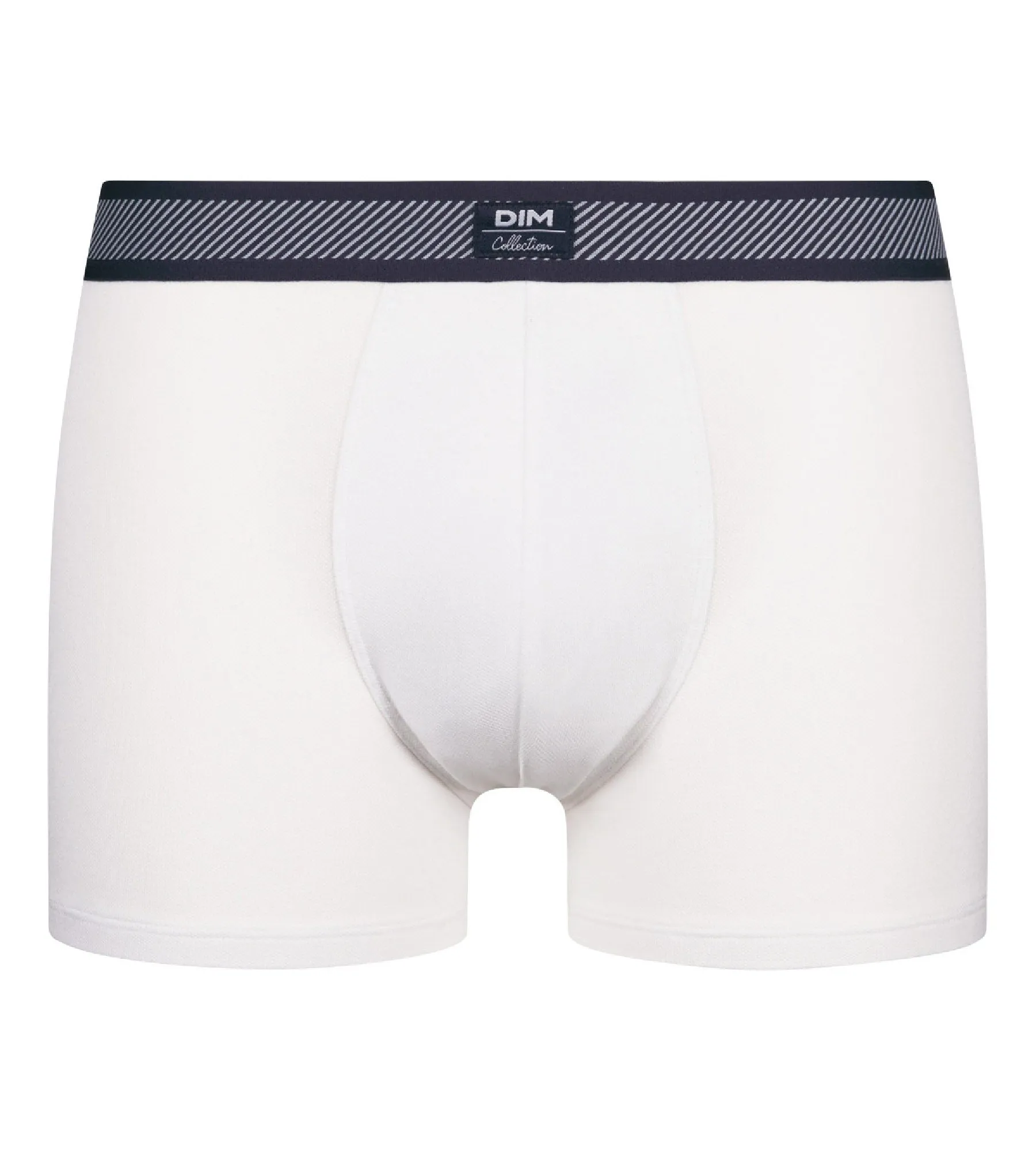 Dim Smart Men's White cotton modal boxer with striped waistband