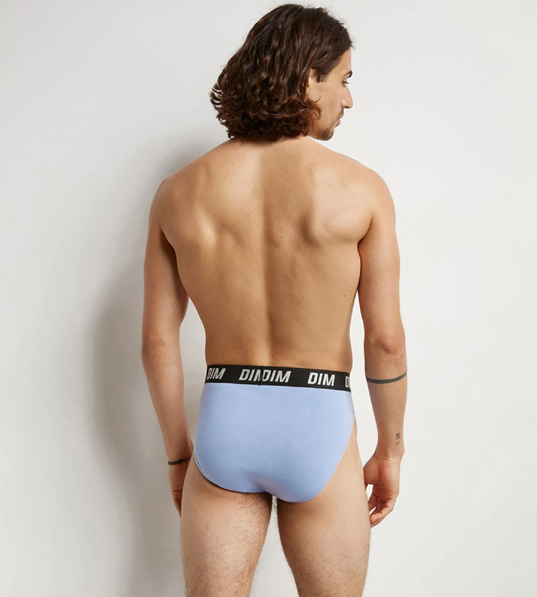 Dim Sport Blue Pack of 3 men's briefs with active temperature regulation