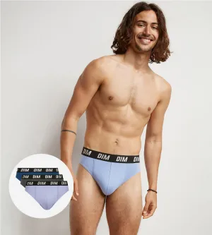 Dim Sport Blue Pack of 3 men's briefs with active temperature regulation