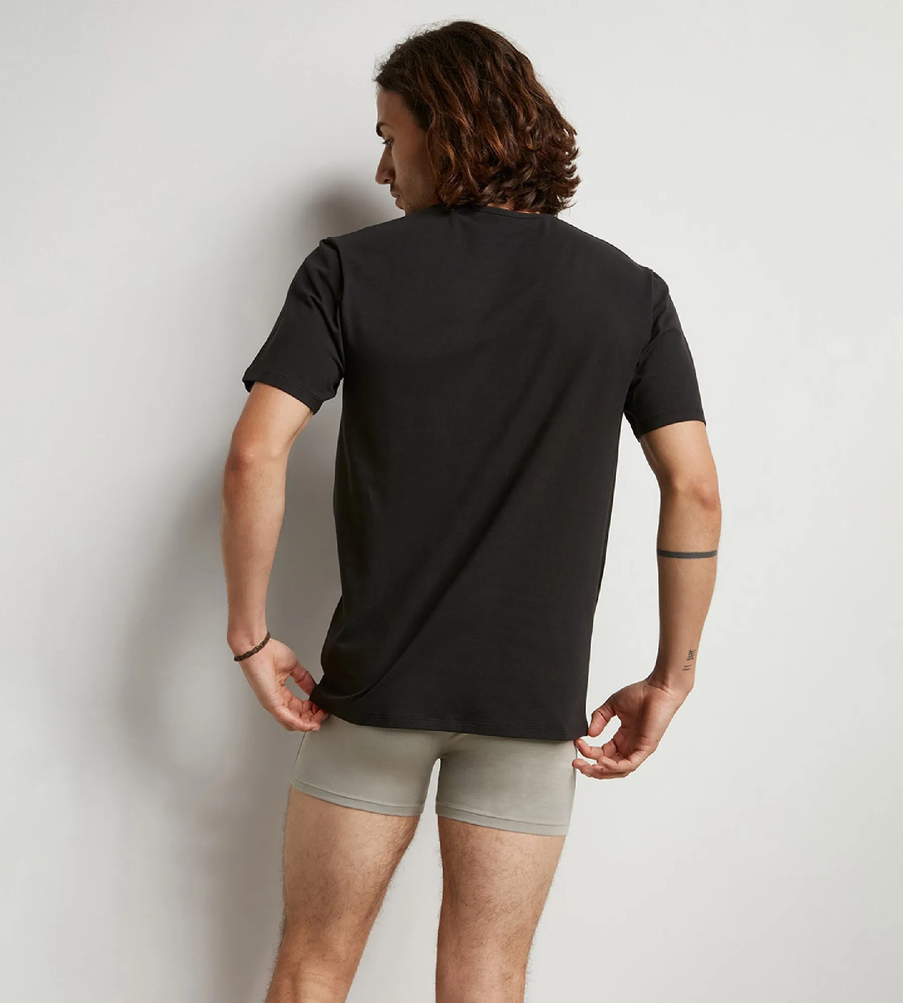 Dim Sport Set of 2 black men's round neck T-shirts with active temperature regulation