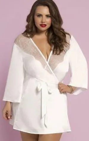 Dreaming Of You Lace & Satin Robe Plus Size
