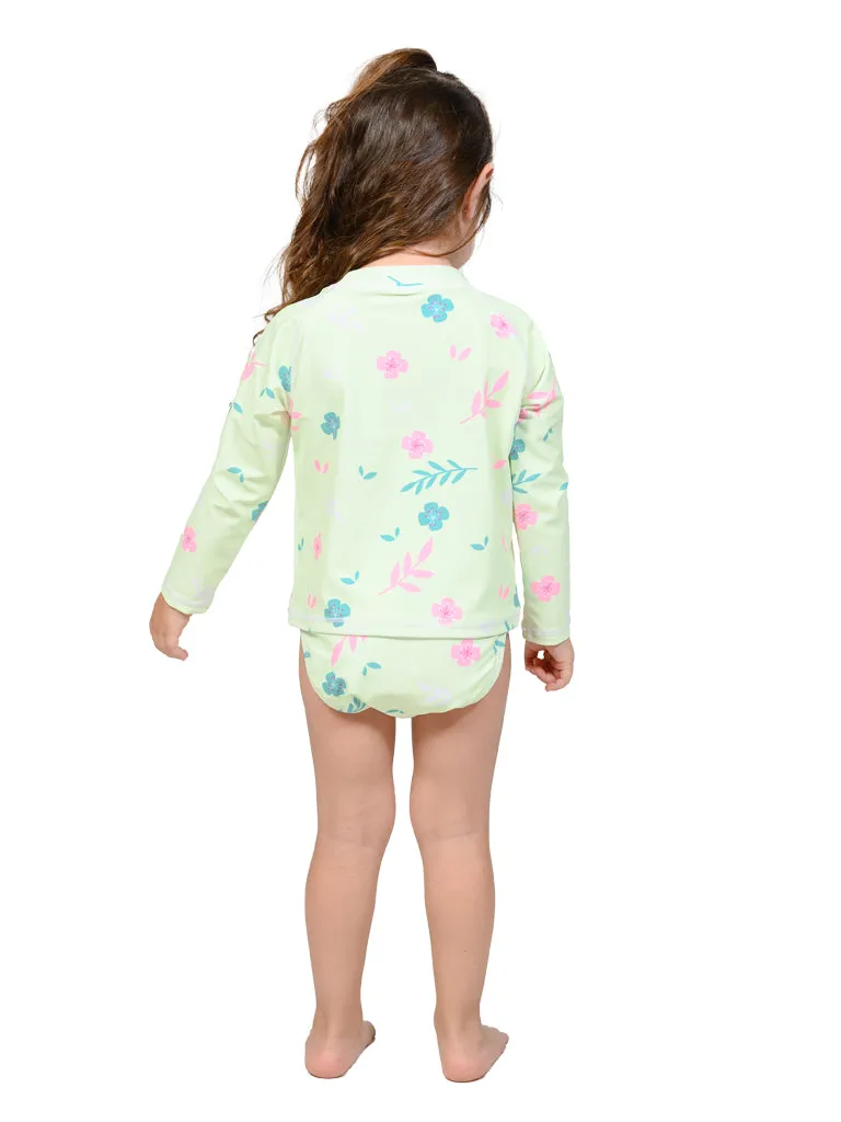 Flamingo rash guard ensemble