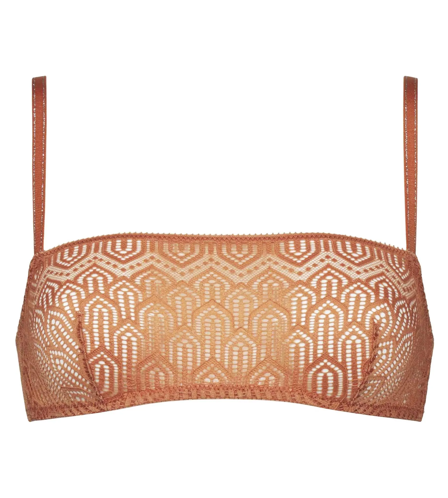 Graphic lace bralette in Noisette Mod de Dim