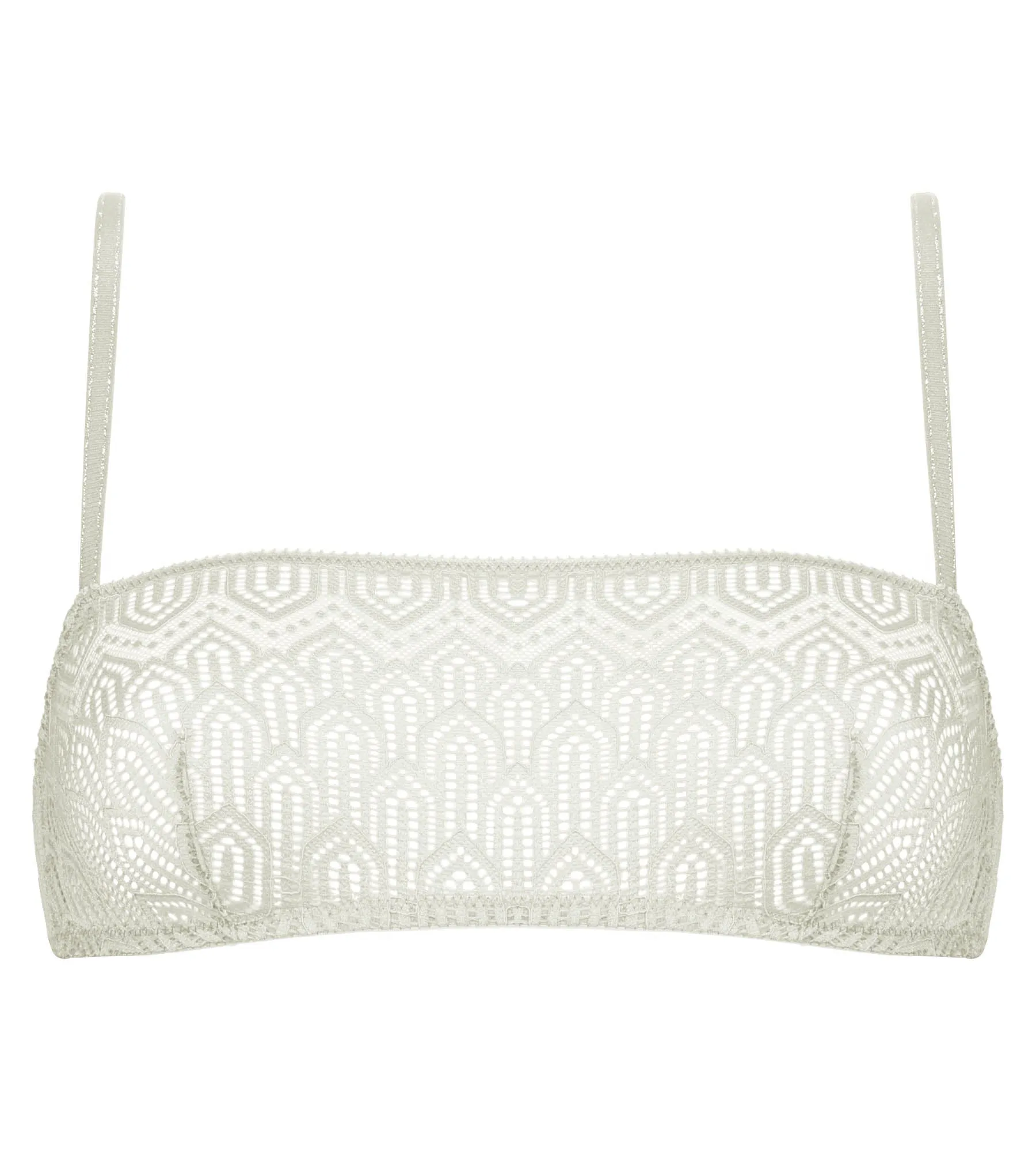 Graphic lace wireless bralette in Nacre Dim Mod