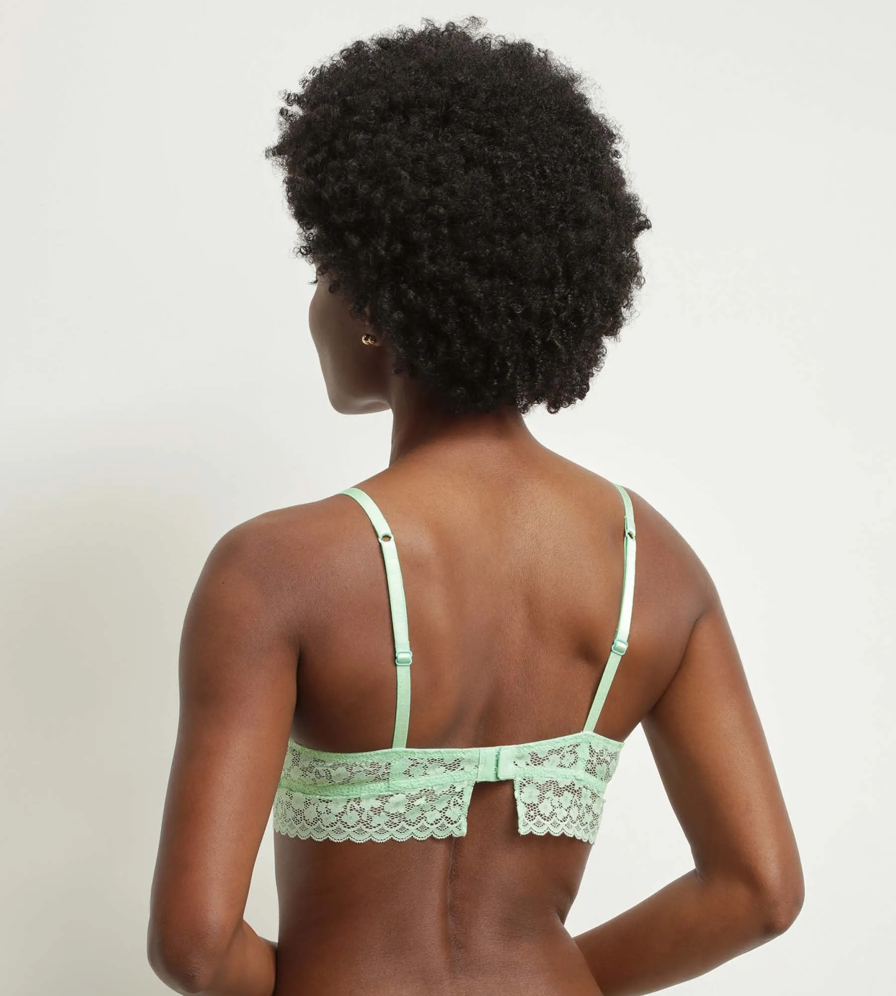 Green Water floral lace triangle bra Daisy Lace